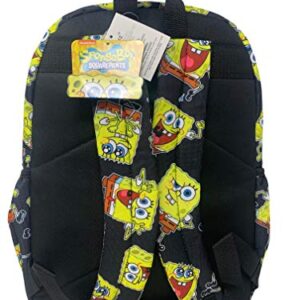 SpongeBob SquarePants 16 Inches Large Allover Print Backpack with Laptop Sleeve