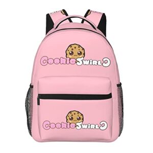 pobecan cookie anime swirl c backpack funny laptop back pack book bag hiking outgoing daypack for women mens
