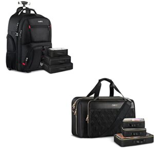 rolling backpack & travel duffel bag for women