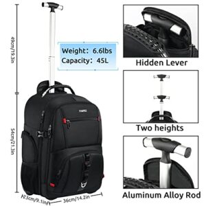 Rolling Backpack & Travel Duffel Bag for Women