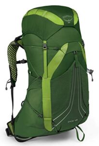 osprey exos 48 men’s backpacking backpack tunnel green, small