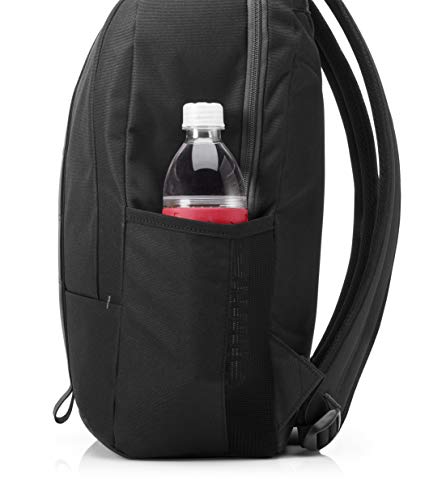 HP Commuter Laptop Backpack | with 15.6” Laptop/Tablet Compartment | Water-Resistant, Carry-on | Water Bottle Pocket, Reflective Accents, (5EE91AA), Black, Model: 5EE91AA#ABL