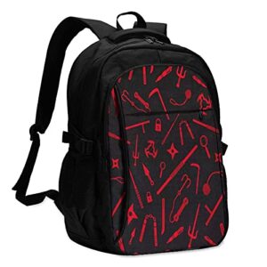yund rjewaonb spy ninjas backpack with usb interface backpack, black, 16