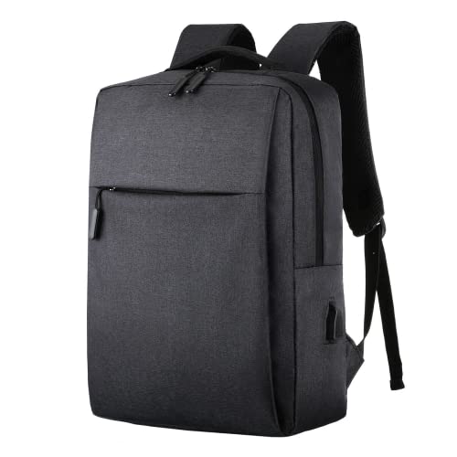 Novaa Bags Laptop Backpack Fits 15.6 Inch Laptop, Slim Durable Laptops Travel Backpacks with USB Charging Port. (Black)