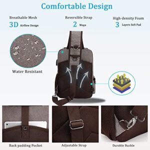 BASICPOWER Messenger Bag Canvas Sling Crossbody Backpack Laptop Casual Travel for Men Women