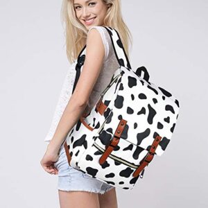 Vintage Laptop Backpack, Xinveen Cute Cow Spot College School Backpack Travel Daypack Casual Business Rucksack