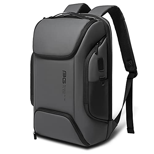 BANGE Stylish and Durable Laptop Backpack with TSA Lock, Waterproof USB Port - Unisex for Business, Travel, Office, School and College - Grey, 1.37 kg, 21 L, Fits 15.6" Laptop