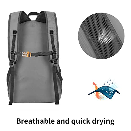 ZOORON 30L Hiking Daypack,Water Resistant Lightweight Packable Foldable Backpack for Travel Camping Outdoor