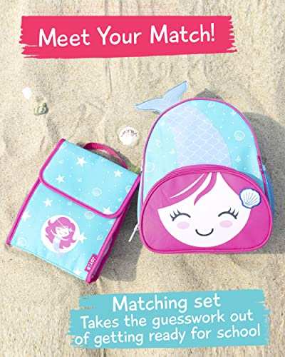 Toddler Backpack for Girls and Boys with Kids Lunch Bag - Mermaid Backpack for Girls and Lunch Bag Kids Backpack for School with Lunch Box Kids - Camp Travel Preschool Backpack - Majestic Mermaid