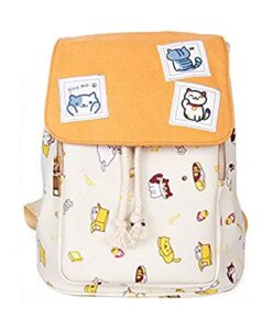 monmob neko atsume lolita style anime backpack cover type cute cat backpack shoulders bag canvas bag