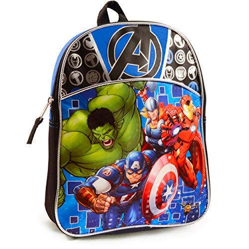 Marvel Avengers Mini Backpack for Preschool Toddlers (11") (Avengers School Supplies Bundle)