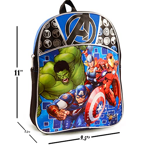 Marvel Avengers Mini Backpack for Preschool Toddlers (11") (Avengers School Supplies Bundle)