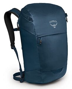 osprey transporter zip top laptop backpack, venturi blue