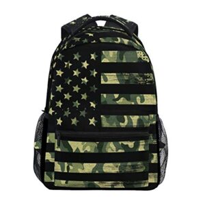 american flag camouflage grunge backpacks travel laptop daypack school bags for teens men women