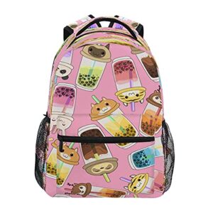 xigua kawaii bubble tea print computer backpack – lightweight school bag for boys girls tenns