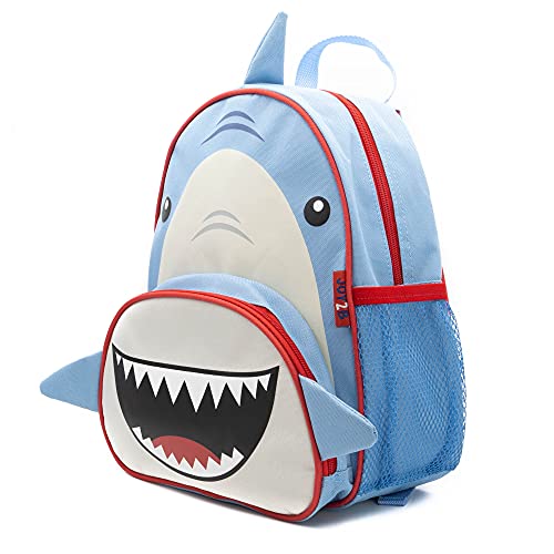 JOY2B Toddler Backpack for Boys and Girls - Shark Backpack for Girls and Boys - Kids Backpack for School Camp Travel - Preschool Backpack with Water Bottle Holder - Smart Shark