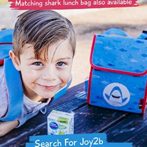 JOY2B Toddler Backpack for Boys and Girls - Shark Backpack for Girls and Boys - Kids Backpack for School Camp Travel - Preschool Backpack with Water Bottle Holder - Smart Shark