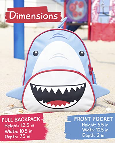 JOY2B Toddler Backpack for Boys and Girls - Shark Backpack for Girls and Boys - Kids Backpack for School Camp Travel - Preschool Backpack with Water Bottle Holder - Smart Shark