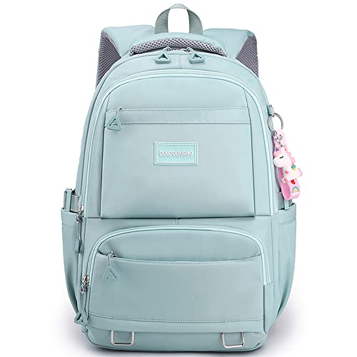 Backpack for School Girls Bookbag Cute Bag College Middle High Elementary School Backpack for Teen Girls (Blue)