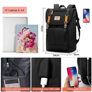 YAMTION 17 inch Laptop Backpack College Bookbag High School Backpack for Girls & Boys Teenagers,Backpack Business Laptop Knapsack with USB Charging Port for Women & Men