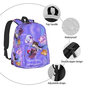 Anime cat theme backpack 3d Casual Light Weight Bookbags for girls