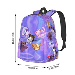 Anime cat theme backpack 3d Casual Light Weight Bookbags for girls