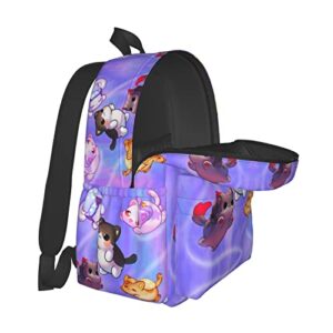 Anime cat theme backpack 3d Casual Light Weight Bookbags for girls