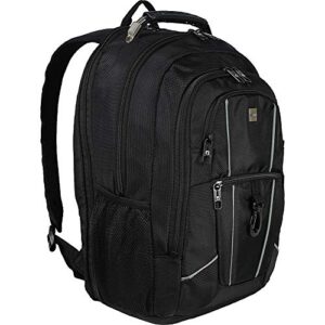 dejuno commuter backpack checkpoint-friendly 15.6″ laptop pocket, black, inch