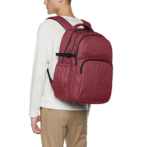 Amazon Basics Urban Laptop Backpack, 15 Inch Notebook Computer Sleeve, Maroon