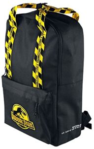 universal jurassic park logo backpack, unisex, black/yellow bp127275jpk
