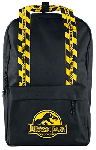 Universal Jurassic Park Logo Backpack, Unisex, Black/yellow Bp127275jpk