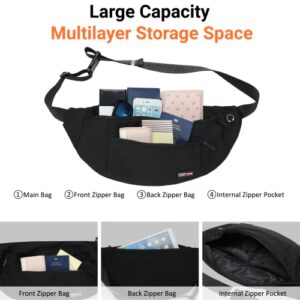 MAXTOP Sling Bag Super Large Fanny Pack for Women Men Crossbody Sling Backpack Travel Hiking Chest Bag