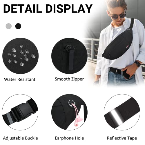 MAXTOP Sling Bag Super Large Fanny Pack for Women Men Crossbody Sling Backpack Travel Hiking Chest Bag