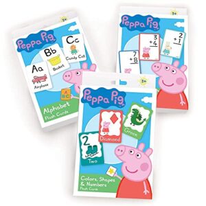 Nicktoons Peppa Pig Backpack and Lunch Box for Kids - 6 Pc Bundle with 16" Peppa Pig School Backpack Bag, Lunch Bag, Flashcards, Stickers, and More (Peppa Pig School Supplies)