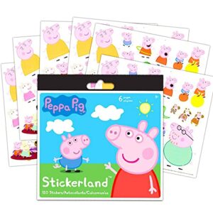 Nicktoons Peppa Pig Backpack and Lunch Box for Kids - 6 Pc Bundle with 16" Peppa Pig School Backpack Bag, Lunch Bag, Flashcards, Stickers, and More (Peppa Pig School Supplies)