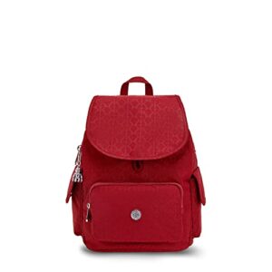 kipling city pack small backpack signature red