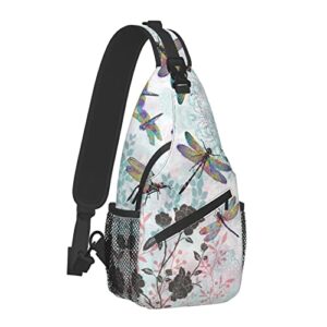 dragonfly large sling backpack crossbody sling bag for women chest bag travel hiking daypack