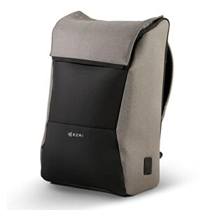 ezri business backpack for men and women – waterproof laptop backpack (grey)