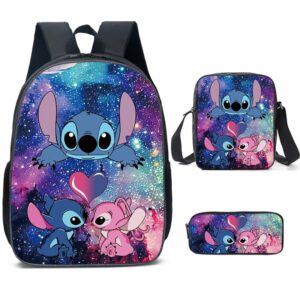 homruis stitch backpack cartoon anime pattern design school bag backpack high capacity schoolbag boy and girl schoolbag