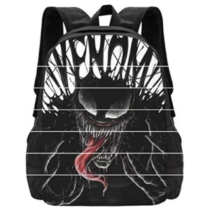 tcaizlis anime pattern canvas backpack durable 16 in laptop backpacks computer bag, lightweight casual travel daypack (h2)