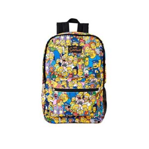 mad engine simpsons character all over backpack one size multicolor