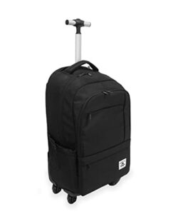 everest unisex adults wheeled laptop backpack, black, one size us