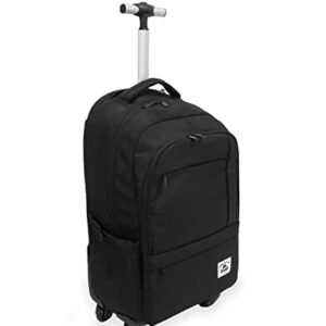 Everest unisex adults Wheeled Laptop Backpack, Black, One Size US