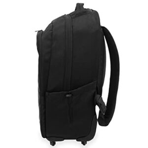 Everest unisex adults Wheeled Laptop Backpack, Black, One Size US