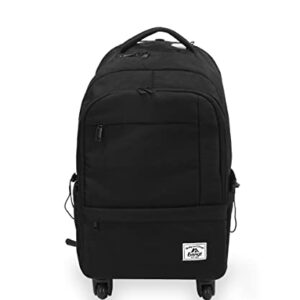 Everest unisex adults Wheeled Laptop Backpack, Black, One Size US