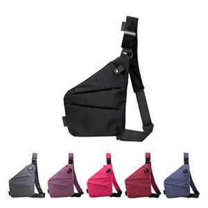 fiopet 2023 new personal flex bag for women men, waterproof personal shoulder pocket bag, side crossbody backpack for outdoor (black, right)