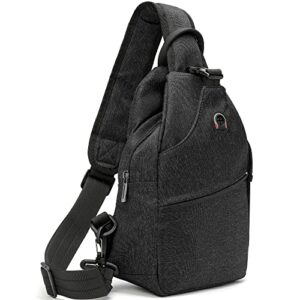 sling bags, chest shoulder backpacks crossbody purse outdoor chest bag travel backpack for men women hiking camping cycling (black 9.7”)