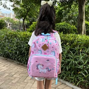 POWOFUN Kids Backpack School Bag Children Water-Resistant Cute Cartoon Travel Rucksack Backpack For Kindergarten Boys Girls with Chest Buckle