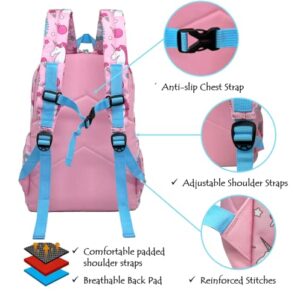 POWOFUN Kids Backpack School Bag Children Water-Resistant Cute Cartoon Travel Rucksack Backpack For Kindergarten Boys Girls with Chest Buckle