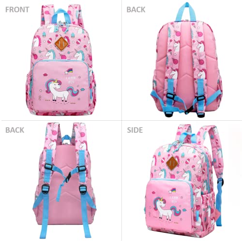 POWOFUN Kids Backpack School Bag Children Water-Resistant Cute Cartoon Travel Rucksack Backpack For Kindergarten Boys Girls with Chest Buckle